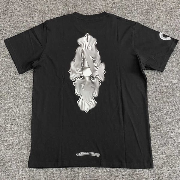

luxury men's classics t shirt brand t-shirts designers men women tees fashion horseshoe sanskrit cross print cotton t-shirt casual sho, White;black