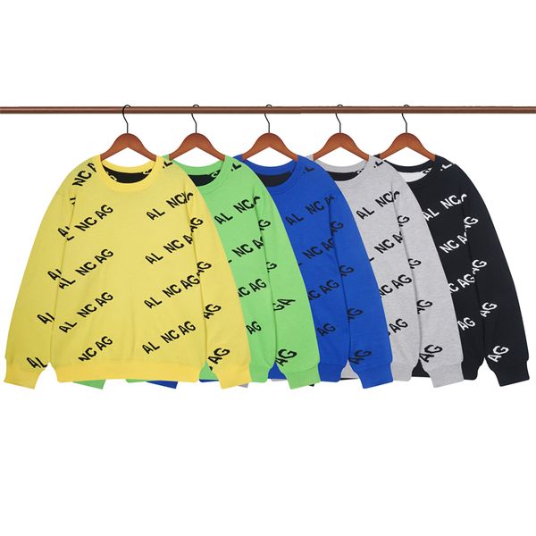 

mens designer hoodie high street womens hoodies hip hop 100% cotton couple coat cotton crewneck jacketm-2xl, Black