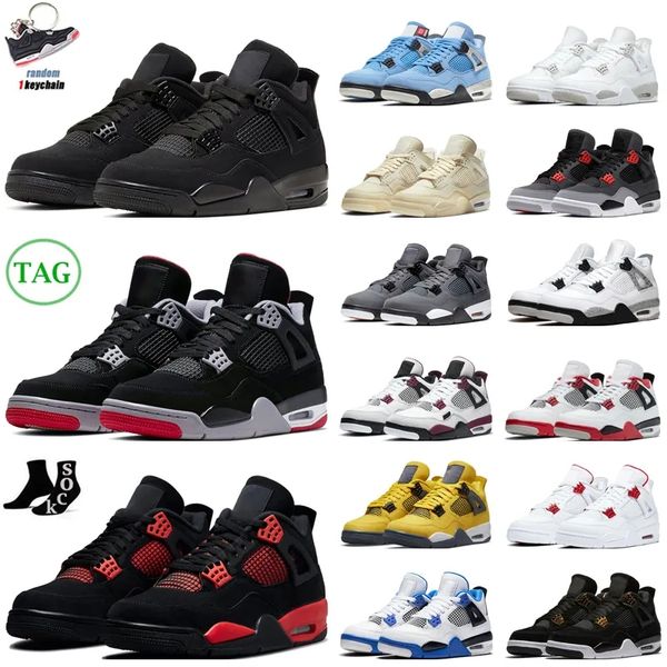 

4s basketball shoes men women jumpman 4 black cat red thunder infrared bred university blue cool grey royalty mens trainers sport sneakers