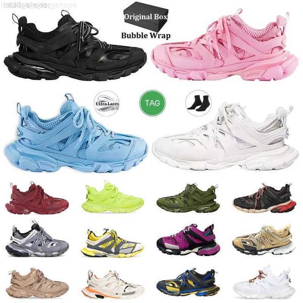 

designer men women casual shoes track 3 3.0 triple white black sneakers tess gomma leather trainer nylon printed platform trainers shoes siz