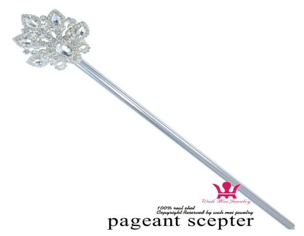 

pageant scepter rhinestone crystal fashion accessories for bridal princess miss beauty queen winner crown bar party show accessori2098062, Blue;slivery