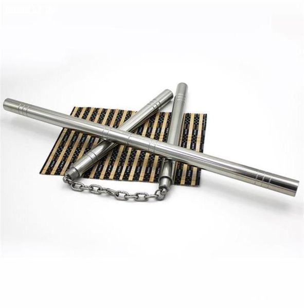 

wholestick silvery nunchakus 2 in 1 combined carving dragon stainless steel selfdefense nonslip actual combat nunchaku 416 23137501935780