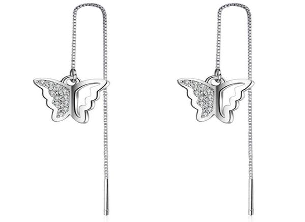 

eh167 rose gold plated earrings crystal earring chandelier fashion dangle luxury designer6625167, Silver