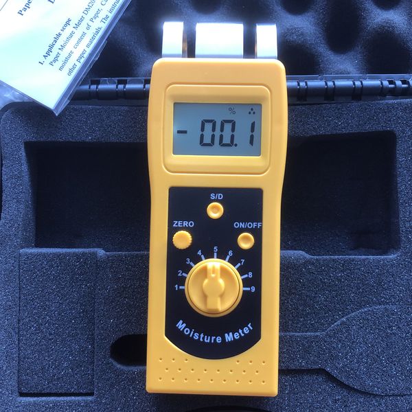 

fast shipping moisture tester dm200p profession paper digital moisture meter measuring range 0-90% digital paper hygrometer