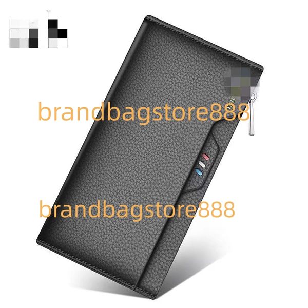 

gentleman's choice star with the same leather wallet clutch bag fashion clutch bag 2023 new long card bag wallet, Black;red