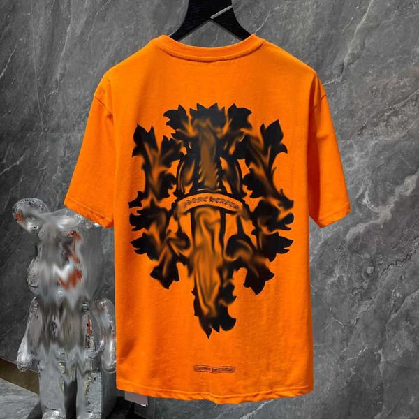 

luxury classics men's t shirt brandch t-shirts designers men women tees fashion horseshoe sanskrit cross print cotton t-shirt casual s, White;black