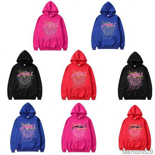 

men clothes designer hoodies sweatshirts street hip hop young spider hoodie velvet sweater 555 pullovers lady hoodie s-2xl, Black