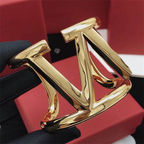 

designer letter v logo bangle bracelets jewelry luxury women fashion jewelry metal valentinolies woman charm opening bracelet man gift 89, Black