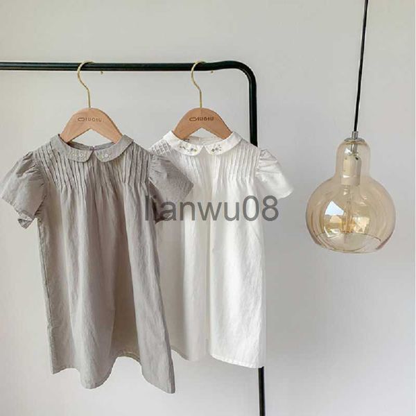 

girl's dresses summer short sleeve baby girls dress new children's clothing casual cotton kids girls dress x0806, Red;yellow