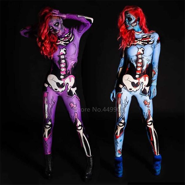 

theme costume scary come skeleton women wine red wig halloween day of the dead horror zombie vampire cosplay fancy dress carnival party l230, Black;red