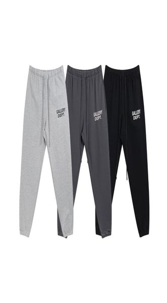 

fashion mens running handpainted print pants autumn winter casual drawstring sweatpants man woman hip hop high street terry trous6061435, Black