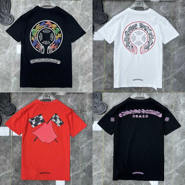 

men's classics luxury t shirt brand t-shirts designers men women tees fashion horseshoe sanskrit cross print cotton t-shirt casual sho, White;black