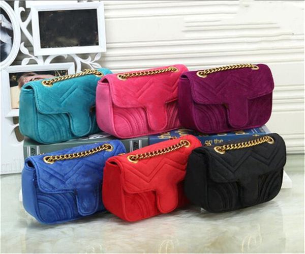 

2023 wintertime women evening bags famous brand handbag designer handbags ladies velvet handbag fashion tote bag women's purse bags han, Red;black