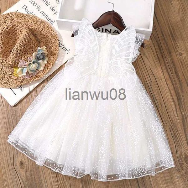

girl's dresses girl dress polka dot princess dress baby white gauze dress winged white gauze dress birthday party gifts 18t summer x080, Red;yellow