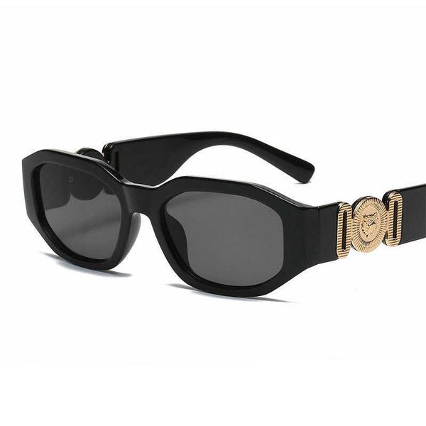 

2023 new style small box head polygonal glasses fashion street p sunglasses, White;black