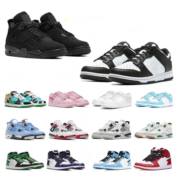 

jumpman panda 4s 1s basketball shoes designer shoes sneakers womens trainers mens shoes white black cat argon medium olive unc chicago lost