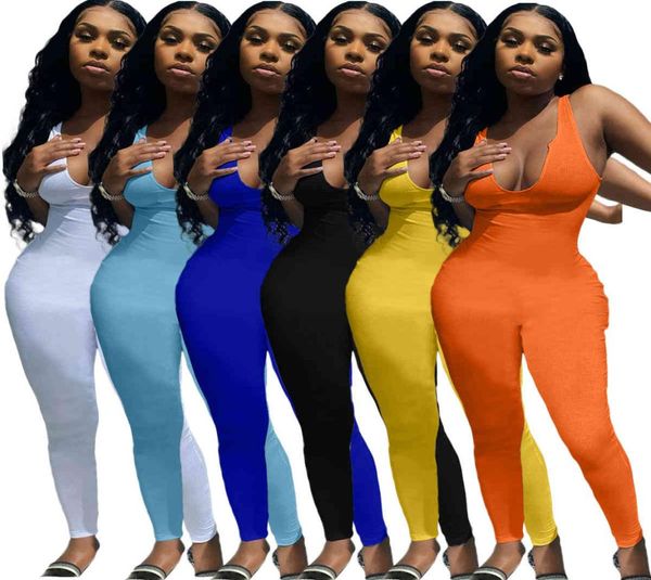 

women jumpsuit spring and summer fashion deep vneck super elastic small pit strip suspender vest trousers solid color romper5098072, Black;white