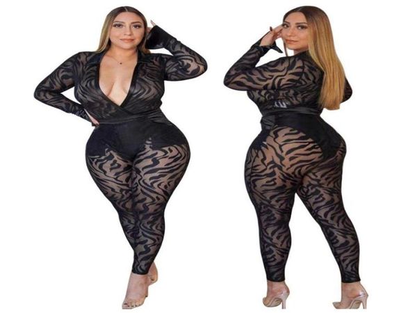 

l4xl plus size two piece set women club mesh hollow out striped and pants outfits for black 2 sets h215 women039s5318684, White