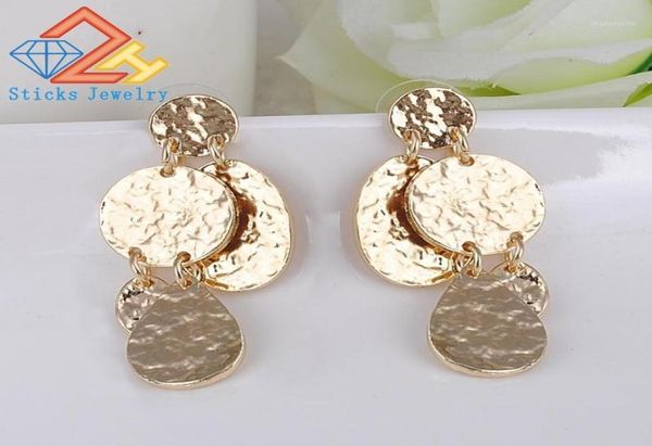 

dangle chandelier kc gold earrings fashion jewelry alloy hammer accessories 16572900, Silver