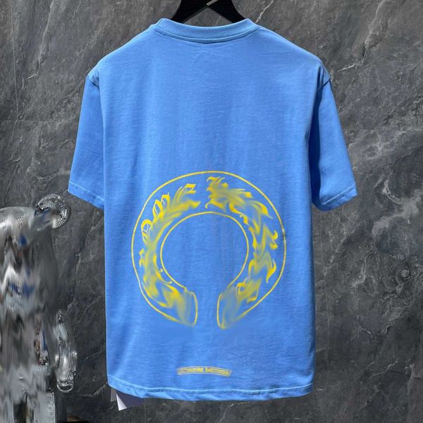 

men's classics luxury t shirts brandch t-shirts designers men women tees fashion horseshoe sanskrit cross print cotton tshirts casual, White;black