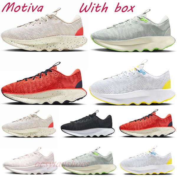 

designer sports motiva running shoes bright crimson black white white optic yellow mens women walking reflective cushioning trainers sneaker