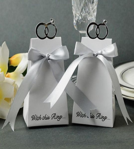 

50 pieceslot wedding paper candy box of quotwith this ringquot elegant favor boxes for wedding and party guest gift boxes32599894051242