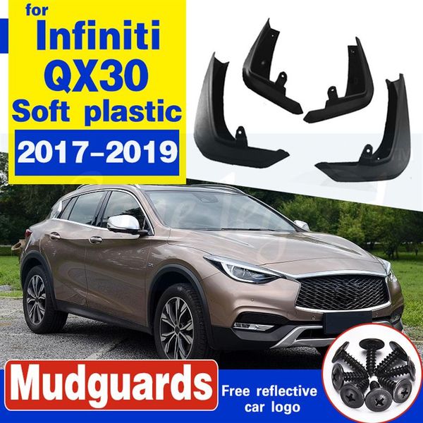 

set molded car mud flaps for infiniti qx30 2017 2018 2019 mudflaps splash guards mud flap mudguards fender car accessories2610