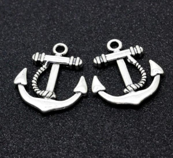 

200pcs tietan silver color metal anchor charms pendants a8354386441, Bronze;silver