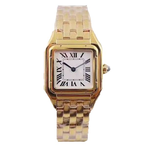 

fashion women watches quartz movement silver gold dress watch lady square tank stainless steel case original clasp analog casual wristwatch, Slivery;brown