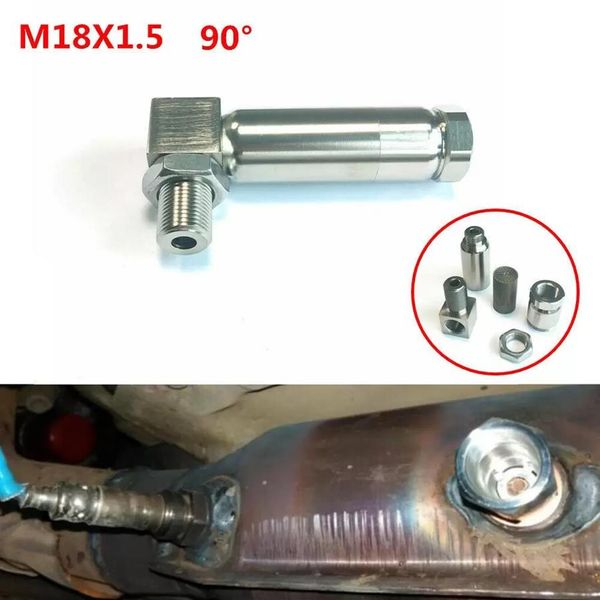 

90 degree auto oxygen sensor angled adapter mini catalytic converter check engine light cel fix o2 sensor spacer236e