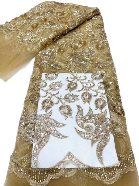 

tulle lace fabric beaded sequins 5 yard dinner party formal evening gown for african women sewing craft textile wedding white net cloth 2023, Black;white