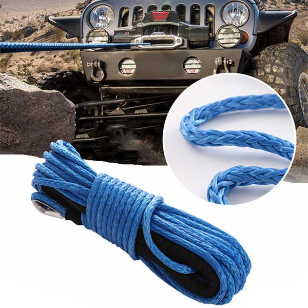 

ropes bars new electric winch nylon towing high strength car tow strap atv rope with hook 6mmx15m r230807