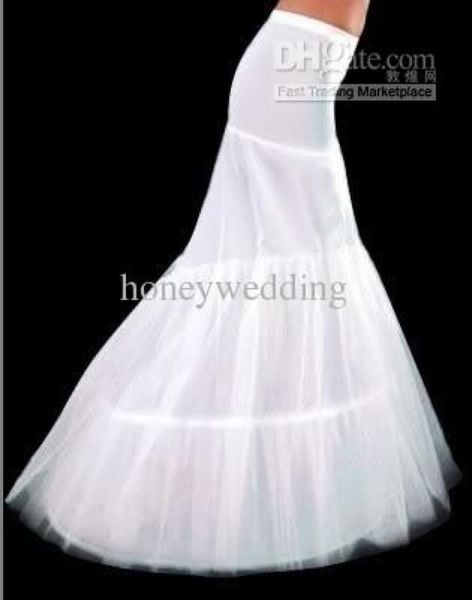

2019 in stock 2 hoop fishplate mermaid wedding bridal petticoat crinoline slip for women wedding dresses9776119, White