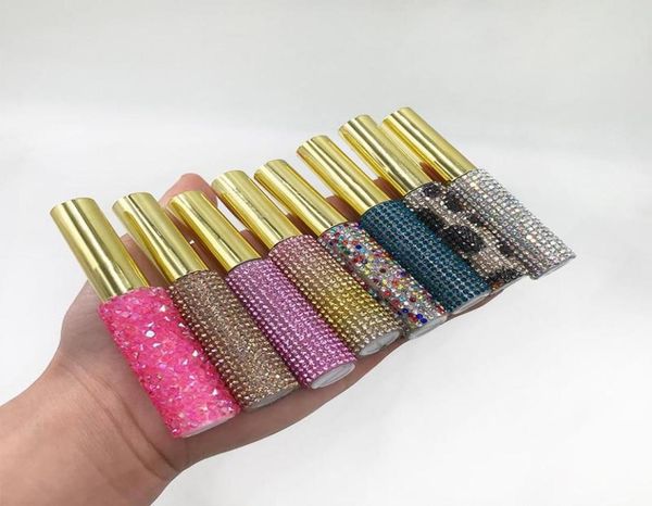 

false eyelashes 5ml eyelash glue clear lashes glues black mink fast drying makeup extension luxury rhinestone packaging6880729