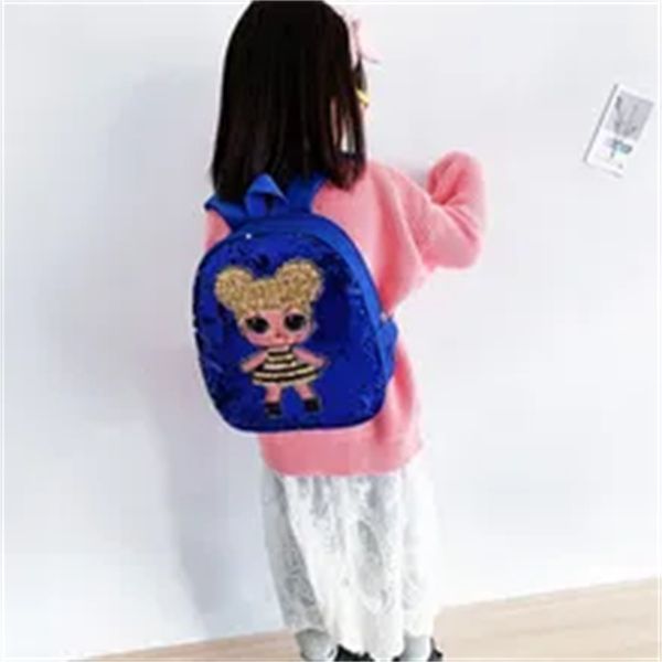 

cute children's sequin backpack bags 3-6 years lovely kindergarten kids school bag fashion cartoon baby girls handbags knapsack a2, Black