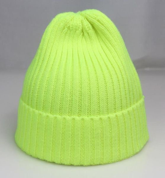 

bright plain knit beanie winter women039s hats blank crochet striped skullies cap neon yellow pink grey white4224943