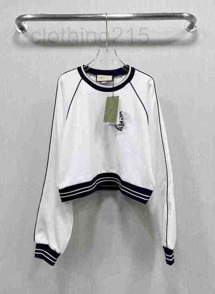 

women's hoodies & sweatshirts designer 2023 early autumn new g commuting style shows slim and reduced age embroidery short long sleeve, Black