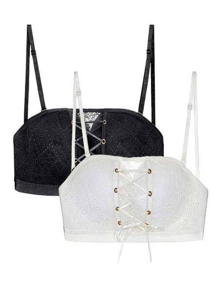 

women039s sleepwear women39s thin lace strapless drawstring bandeau pushup bra valentines day lingerie for womenwomen1131505, Black;red