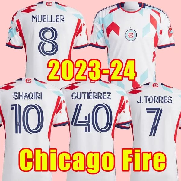

2023 chicago white fire soccer jerseys away shaqiri 10 j.torres 7 mueller 8 gutierrez 40 23 24 jersey football shirts 2024 fan man fans play, Black;yellow