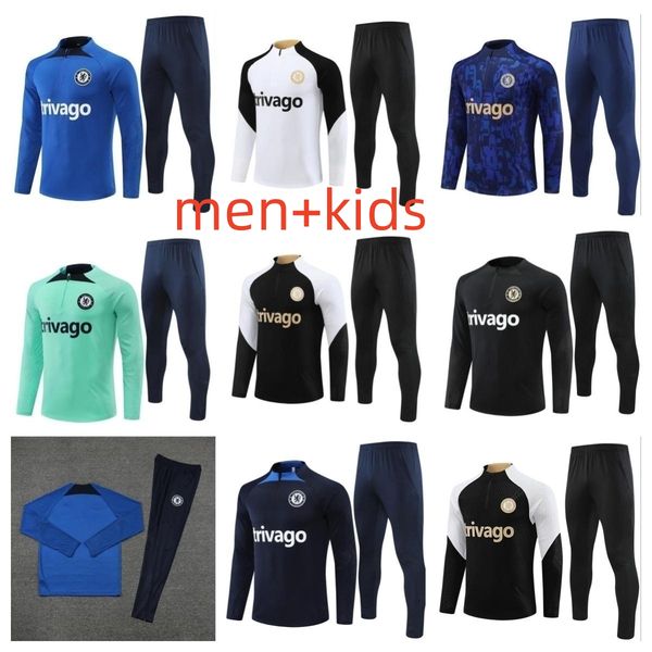 

2023 24 cfc soccer jersey long sleeve kids kit tracksuit pulisic 22 23 24 mount havertz sterling jorginho training shirt koulibaly kante tra, Black