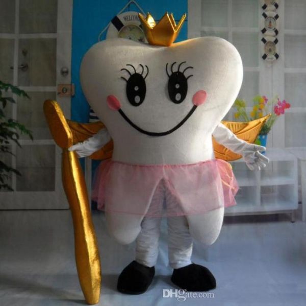 

happy tooth angel mascot costume cartoon fancy dress size holloween ship6335459, Red;yellow