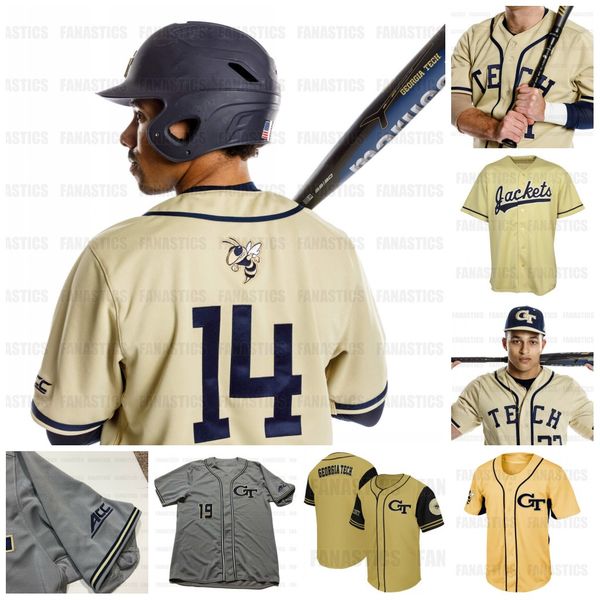 

ncaa georgia tech jerseys yellow jackets any name any number, Black