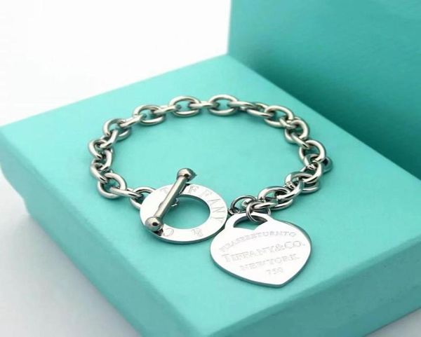 

designer jewelry birthday christmas gifts 925 link chain silver bracelets t wedding statement jewelry heart pendant necklaces brac9647905