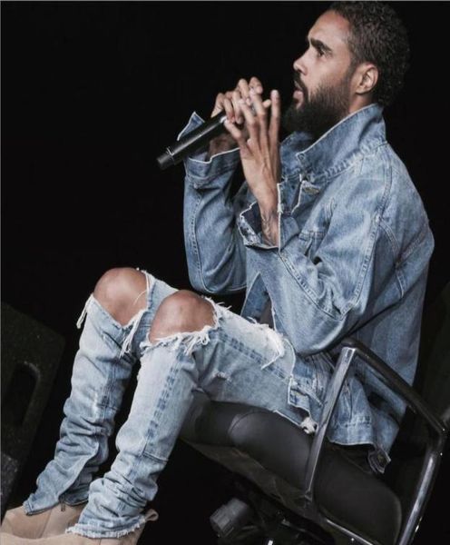 

whole kpop skinny ripped korean hip hop fashion pants cool mens urban clothing jumpsuit men slp3065488, Blue