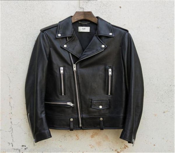 

men039s leather jacket 2019 new men039s vintage black leather lancer biker cafe racer jacket leather jacket335j1227465