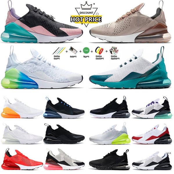 

designer 270 270s running shoes triple black white anthracite brown medium olive digital pink all over print spirit teal men women trainers