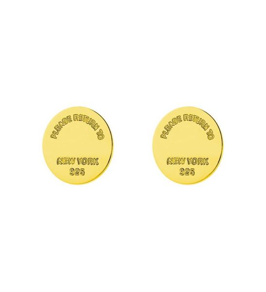 

12mm gold round earring women flannel bag stainless steel couple love ear stud thick piercing jewelry gifts for woman accessories4288840, Golden;silver