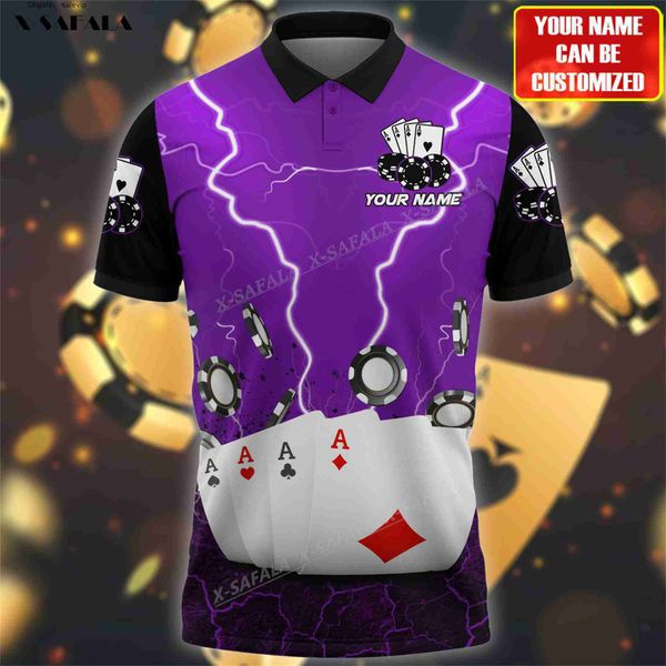 

poker skull gift dad 3d full print ventilate men polo shirt collar short sleeve street wear casual tee business party sporty, White;black