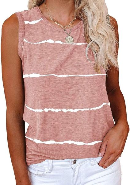 

cicy bell womens casual tank crewneck sleeveless plain summer cotton tee shirts, White