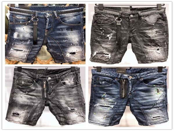 

luxury men039s distressed ripped skinny jeans fashion designer mens jeans slim motorcycle moto biker causal mens denim pants hi4439058, Blue